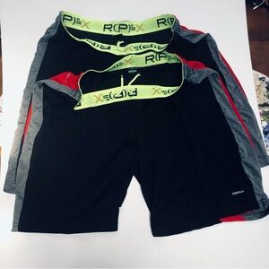 RPX Men's 2 PAIRS of Black   Shorts Cool Tek Active Lightweight Size XL